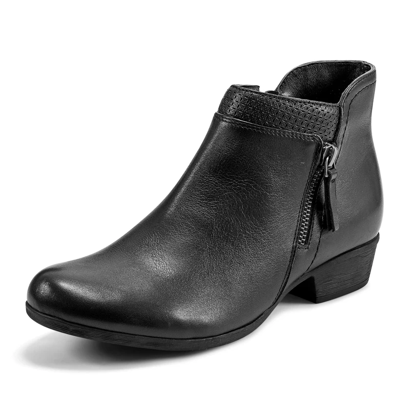 Rockport Women's Carly Bootie Ankle Boot, Black Leather, 3.5 UK