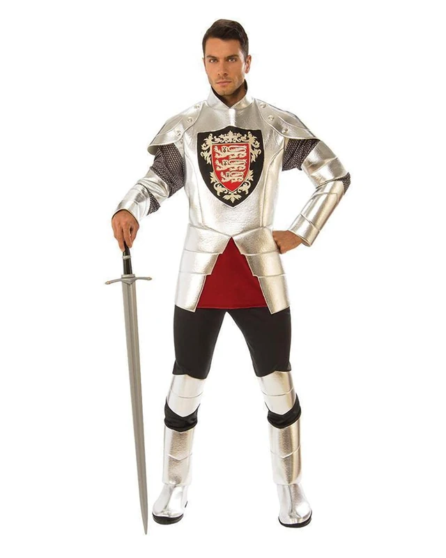 Rubies 821045 Standard Silver Knight Costume historical_&_period Adult Sized, Shown, Default