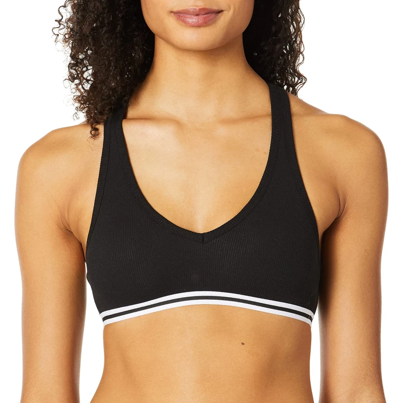 Cosabella Women's Ana Racerback Bralette Lingerie, Black, XL