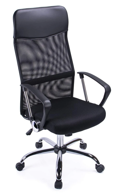 Exofcer Office Chair, High Back Desk Chair, Ergonomic Computer Chair, Height Adjustable, Breathable Padded Seat, Home Mesh Swivel Chair (Black)