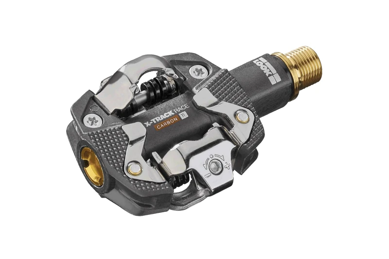 LOOK Cycle - X-TRACK Race Carbon Ti MTB Pedals - Standard SPD Mechanism Compatible - Carbon Body, Titanium Axle - Large Platform - Extremely Reliable Ultralight Clip In Pedals