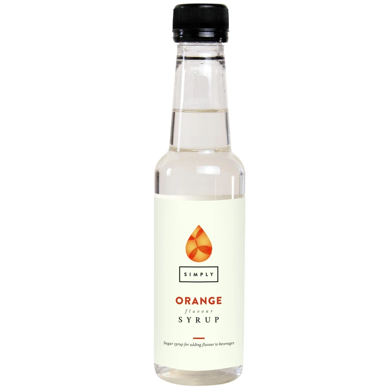Simply Orange Syrup, Vegan & Nut Free Flavoured Syrup for Coffee, Cocktails & Baking (250ml)