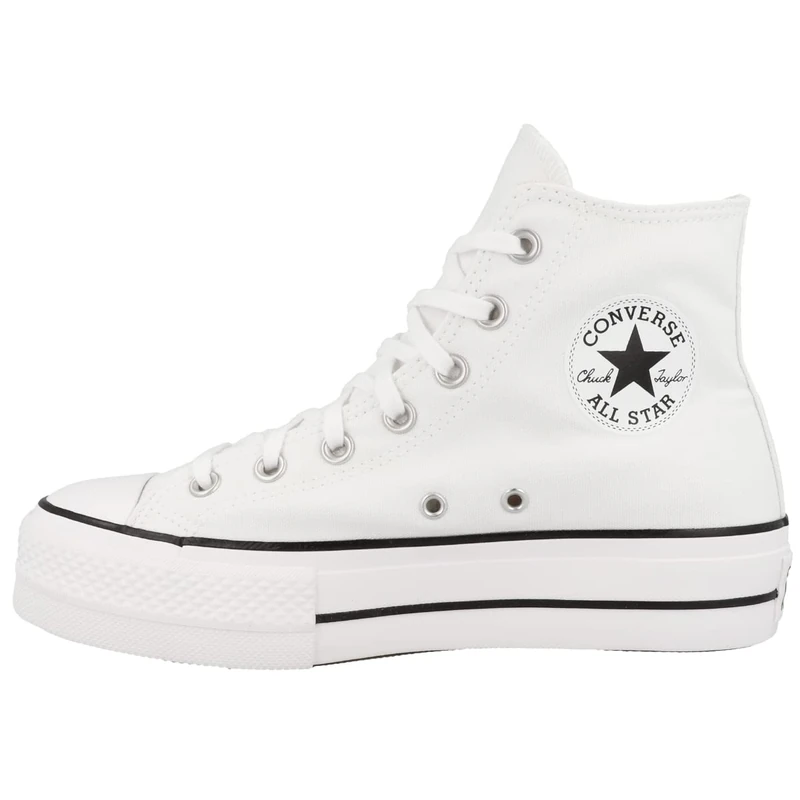 Converse Womens All Star Lift Hi Top Trainers White 5 UK - Image 1