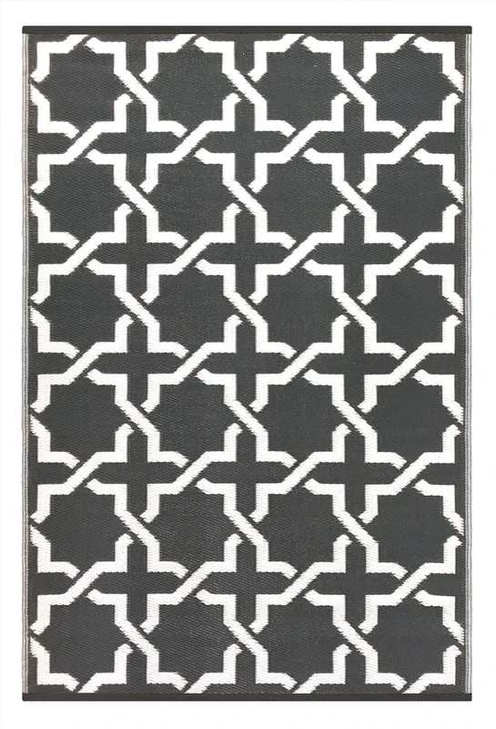 Serene Rug Charcoal Grey/White, 150cmx240cm (5ftx8ft)