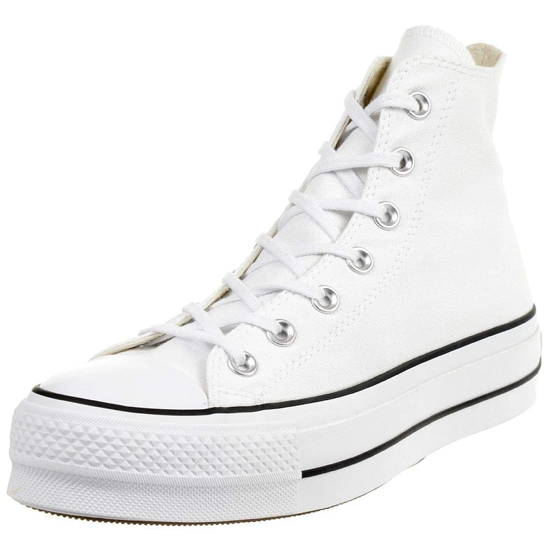 Converse Chucks Plateau White 560846C Chuck Taylor All Star Lift - HI White Black White, Size:4.5 UK