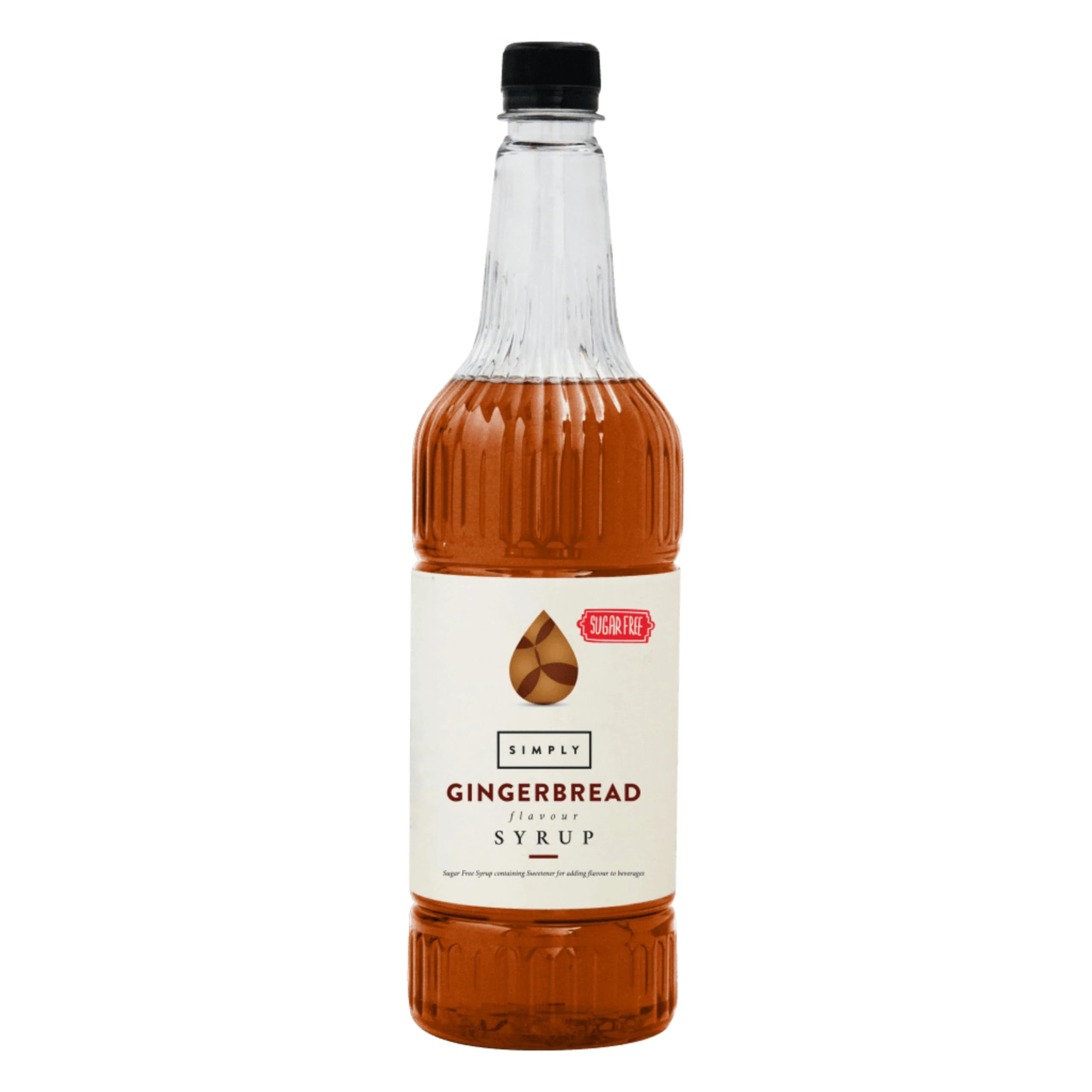 Simply Sugar Free Gingerbread Syrup, Low Calorie, Vegan & Nut Free Flavoured Syrup for Coffee, Cocktails & Baking (1 Litre)