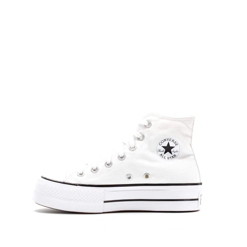 Converse Womens Ctas Lift Hi White/Black/White Sneakers, White Black White, 7.5 UK