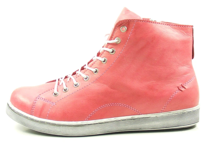Andrea Conti Sneaker High with Zip 0341500 Women's Lace-Up Boots, Pink, 8 UK