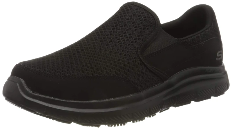 Skechers Men's Flex Advantage SR MCALLEN Food Service Shoe, Black , 9.5 UK medium