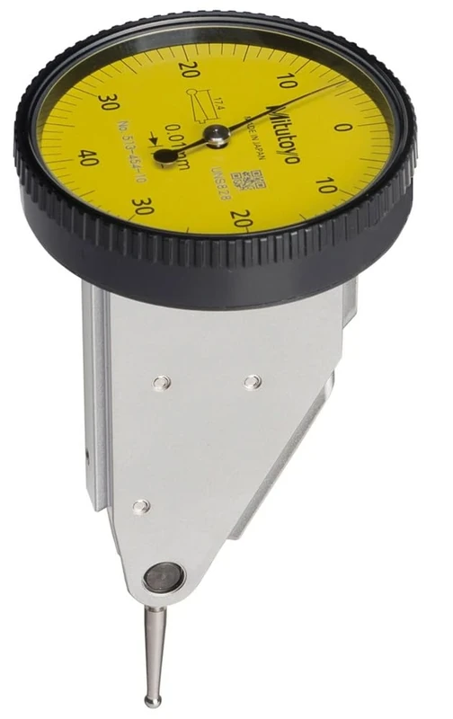 Mitutoyo 513-454-10E DIAL TI, BAS, VERT 0.08 mm, 3 μm Accuracy, 0.01 mm, Yellow (Pack of 5)