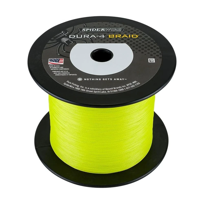 SpiderWire Dura 4, Fishing Line, Superline, , Predator Fishing, Pike, Perch, Zander, Trout, Unisex, Yellow, 0.2mm | 17kg | 37lb | 1800yd