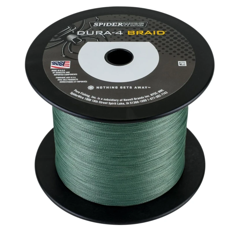 SpiderWire Dura 4, Fishing Line, Superline, , Predator Fishing, Pike, Perch, Zander, Trout, Unisex, Moss Green, 0.4mm | 45kg | 99lb | 1800yd
