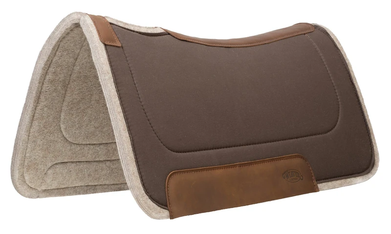 Weaver Leather Canvas Top, Contoured Saddle Pad - Wool Felt Liner, Chocolate, 32" x 32", 35-9355-CL