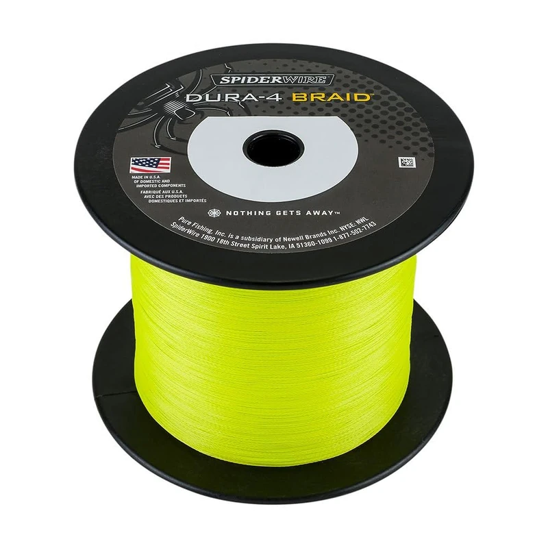 SpiderWire Dura 4, Fishing Line, Superline, , Predator Fishing, Pike, Perch, Zander, Trout, Unisex, Yellow, 0.25mm | 23.3kg | 51lb | 1800yd