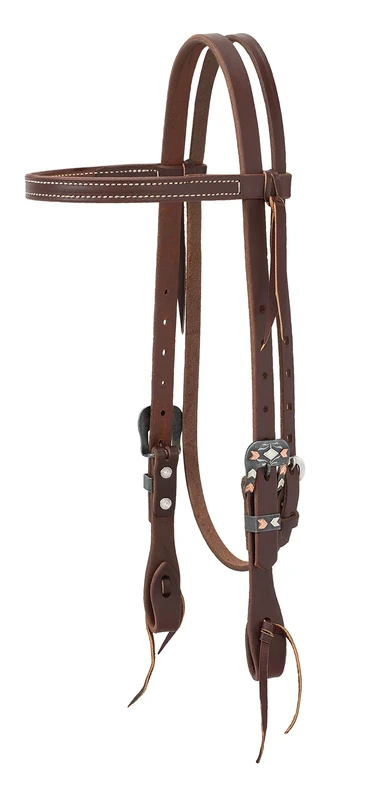Weaver Leather Working Tack Chevron Designer Hardware Slim Browband Headstall