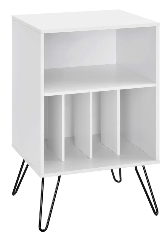 Ameriwood Concord Turntable Stand, Wood Look White