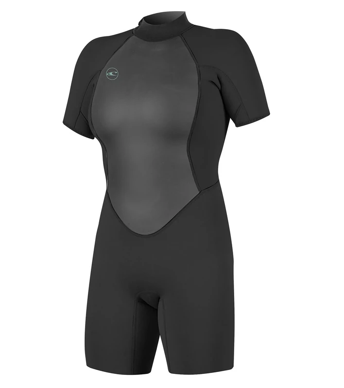 O'Neill Wetsuits Women's Reactor II 2mm Back Zip Spring Wetsuit, Black, 16