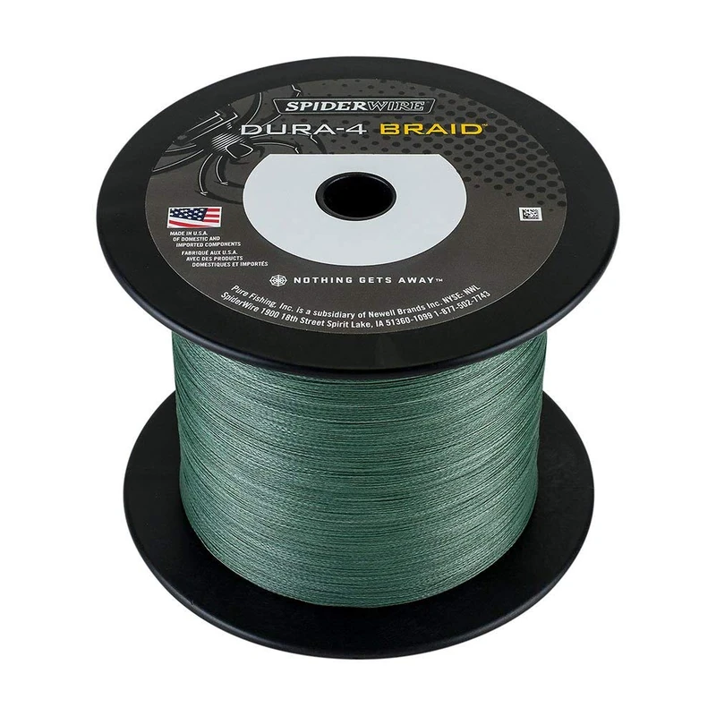 SpiderWire Dura 4, Fishing Line, Superline, , Predator Fishing, Pike, Perch, Zander, Trout, Unisex, Moss Green, 0.17mm | 15kg | 33lb | 1800yd