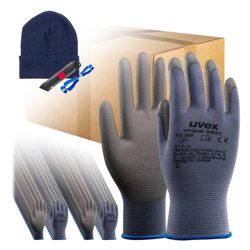 uvex Unipur 6631, 60244, Item 60244 Plastic Unipur 6631 Protective Glove Size 7, grey