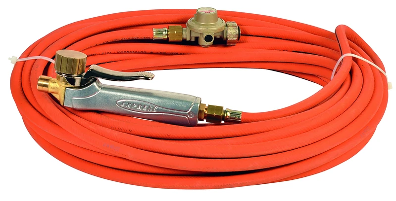 Express 6420 Soldering Lamp with Sealing Blowtorch - Spare Parts - Set Consisting of a Metal Handle with Connector + 20 m Hose + 1 Regulator 4 Bar - Image 1