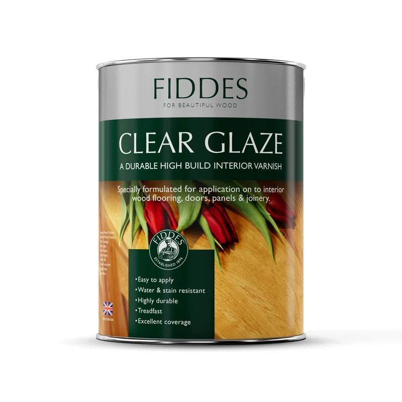 Fiddes Satin Finish Clear Glaze Varnish 5 Litre