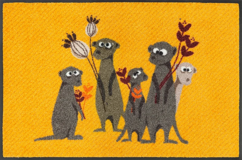 wash+dry Doormat, Cotton, Yellow, 50x75 cm - Image 1