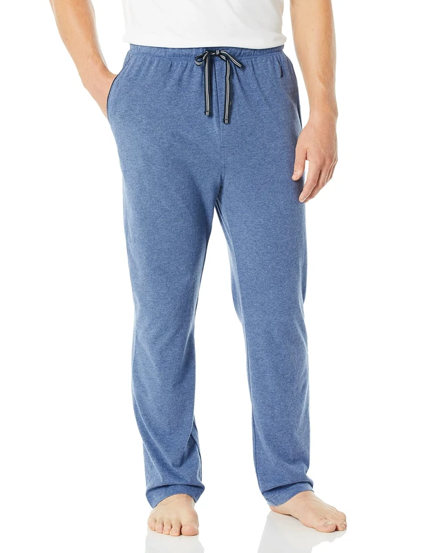 Nautica Men's Soft Knit Sleep Lounge Pant Pyjama Bottoms, Blue Indigo Heather, XL