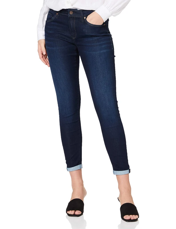 Mavi Women's Lexy Skinny Jeans, Blue Deep Sateen Glam 26682, 24W / 27L