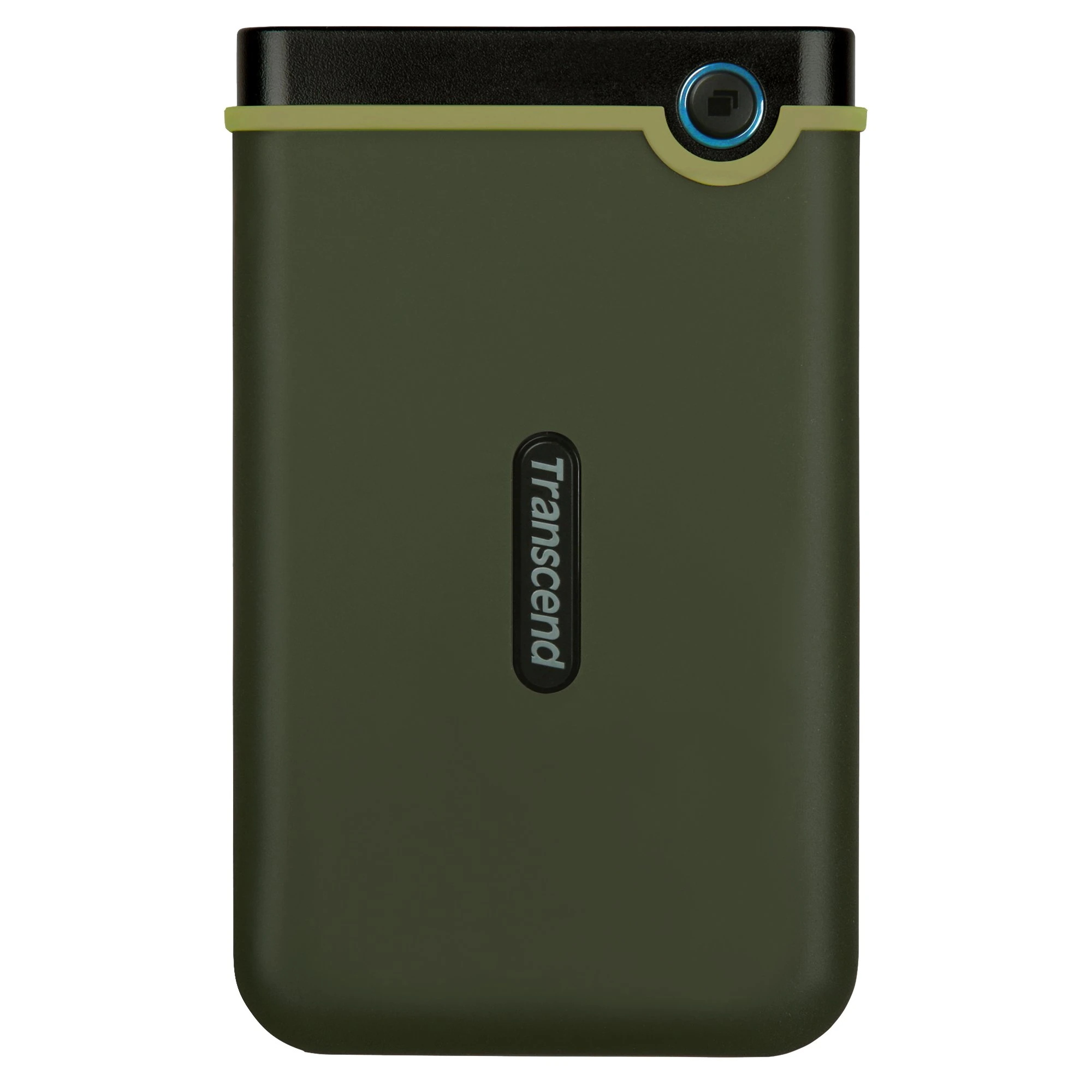 Transcend 2TB StoreJet 25M3G rugged 2.5 Inch external hard drive USB Type-C USB 3.1 Gen 1 interface, Compact and Lightweight with Lightning-Fast Speeds,a One Touch Backup Button Green - TS2TSJ25M3G