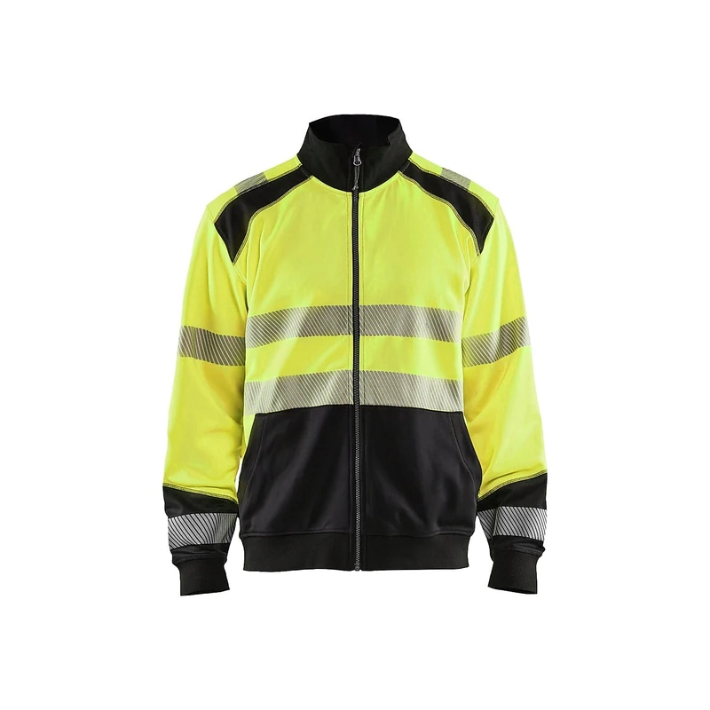 High Vis Sweatshirt with Zip Yellow/Navy, XXL, Yellow/Black