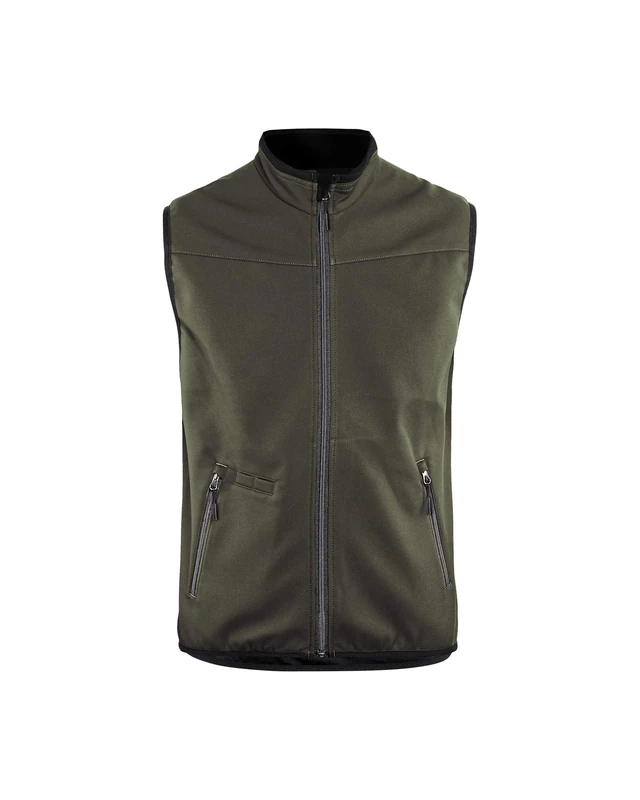 Blakläder 385025164599XX-Large Softshell Gilet, Dark Olive Green/Black, XX-Large