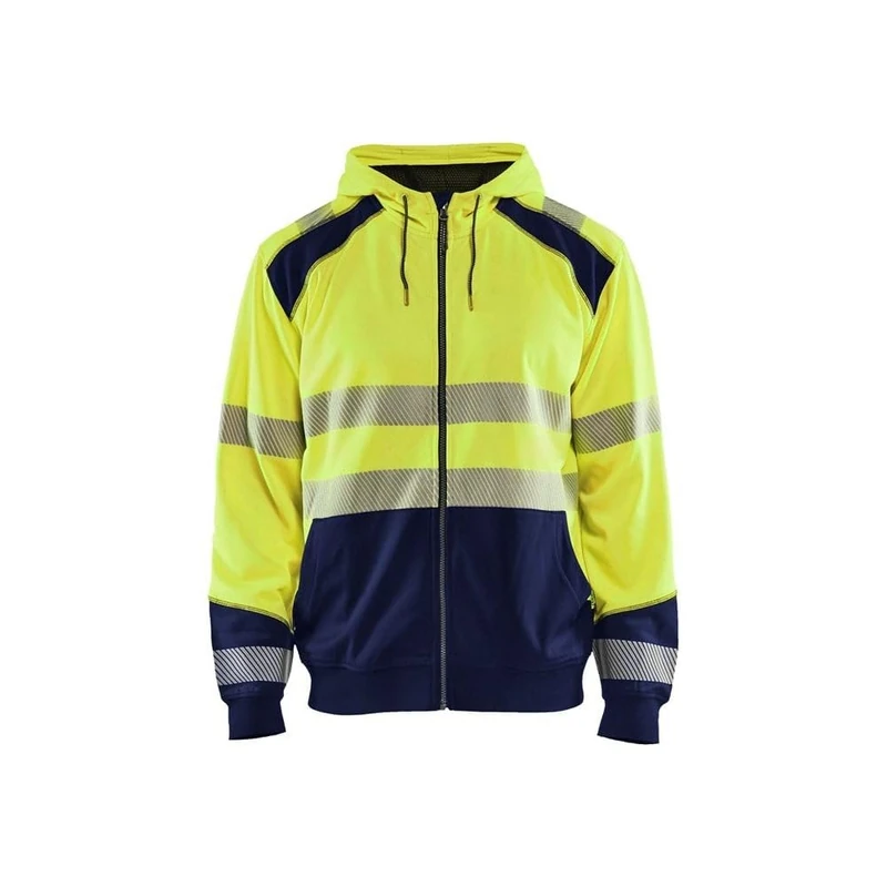 BLÅKLÄDER Blaklader 35462528 High-Viscose Hooded Sweatshirt, Yellow/Navy, Size XXXL