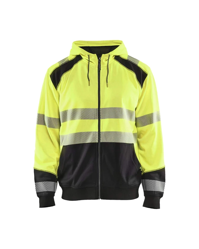 Blaklader 35462528 High-Viscose Hooded Sweatshirt, Yellow/Black, Size M