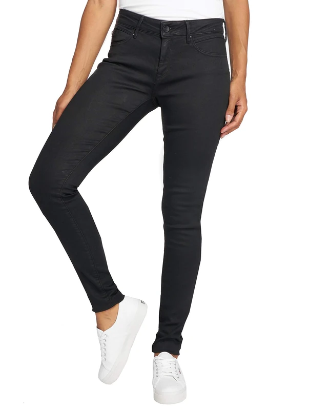 Mavi Women's Adriana Skinny Jeans, Schwarz (Black Coated Sporty 26713), 26W / 32L