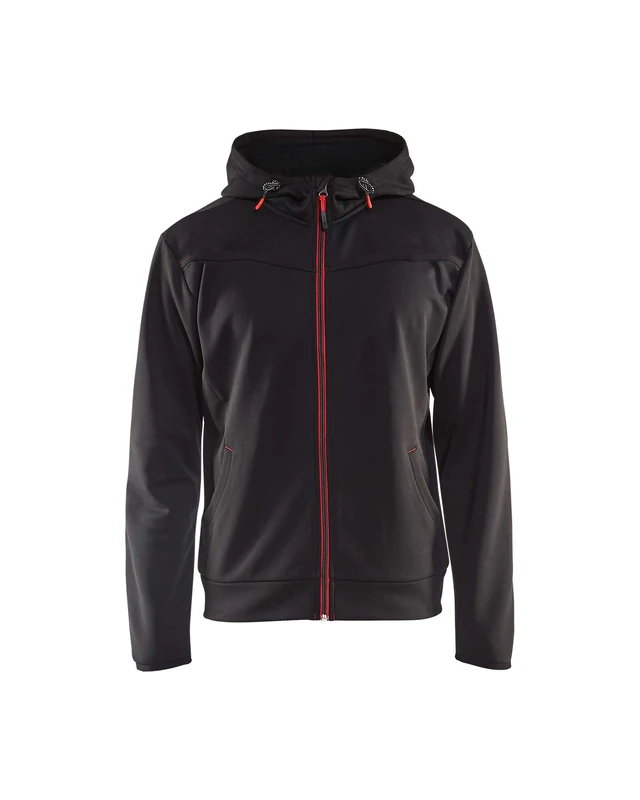 Blakläder 336325269956XX-Large Hoodie Size with Full-Zip in black/red, XX-Large