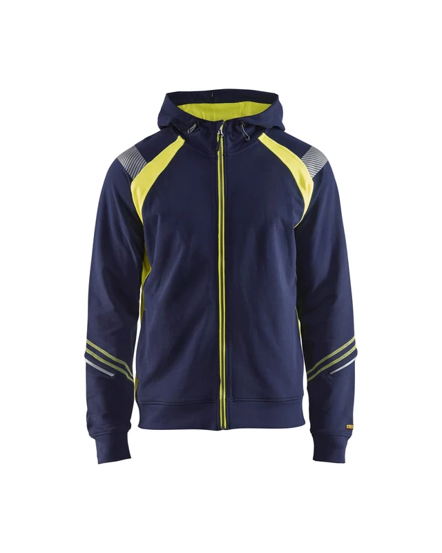 Sweatshirt with Zip Navy/Yellow L
