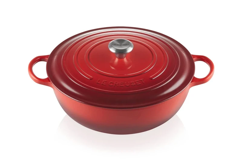 LE CREUSET Signature Soup Pot 32cm Cerise SS Knob