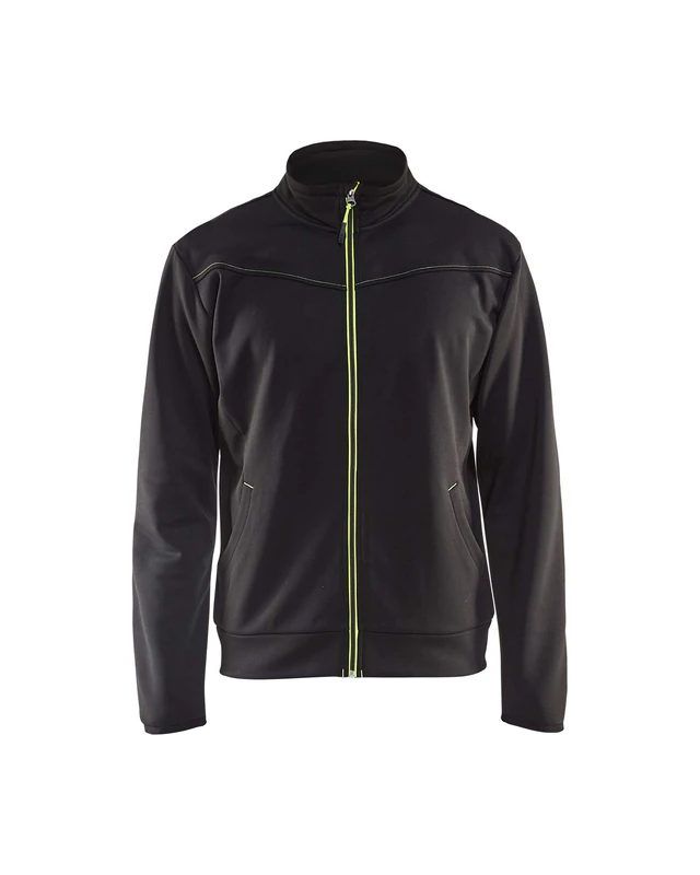 Blakläder 3362252699334XL Sweatshirt Size with Full-Zip in Black/Yellow, 4Xl