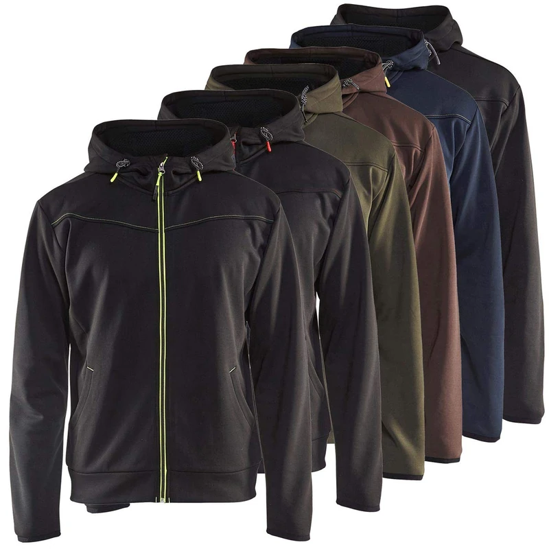 Blakläder 336325269956XS Hoodie Size with Full-Zip in black/red, XS