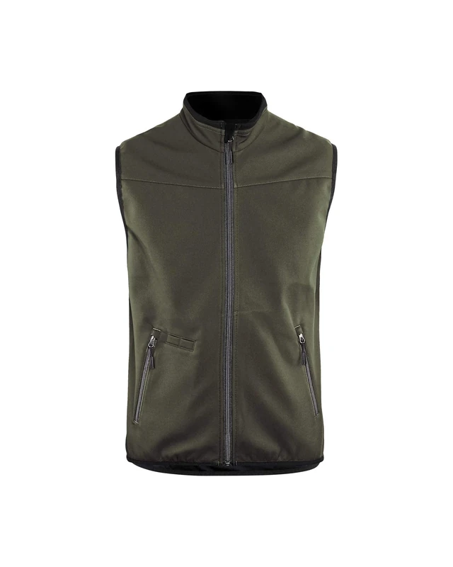 Blakläder 385025164599M Softshell Gilet, Dark Olive Green/Black, Medium