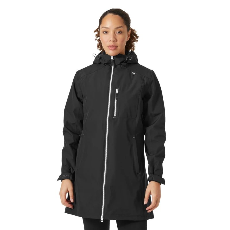 Helly Hansen Women's W Long Belfast Jacket, Black, 4XL