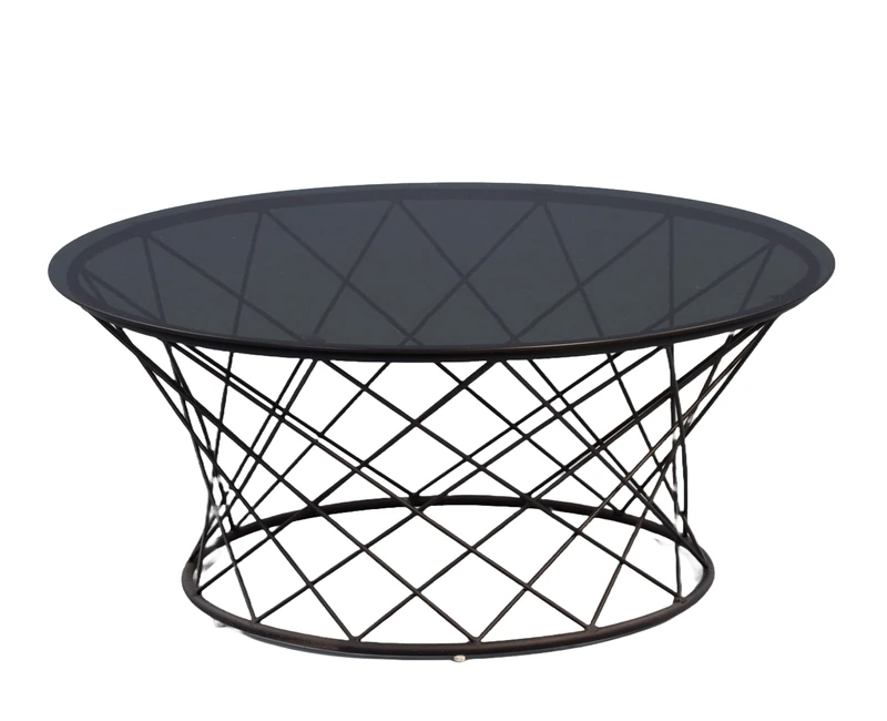 M2 Kollektion Coffee Table, Tempered Glass, Black, Noa - Image 1
