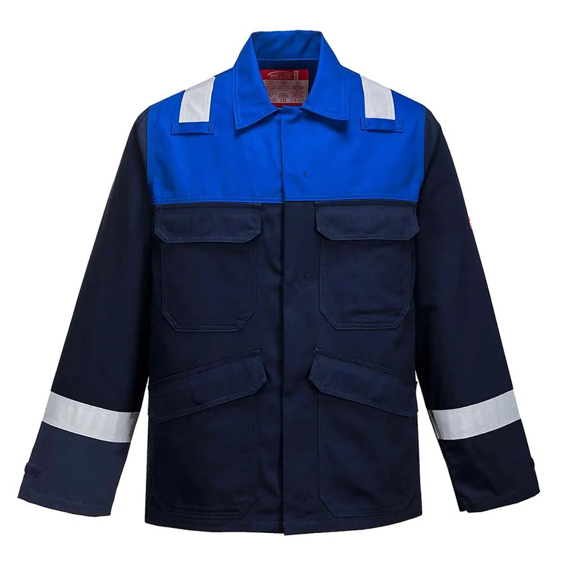 Portwest FR55NRRXL Bizflame Plus Jacket, X-Large, Navy/Royal