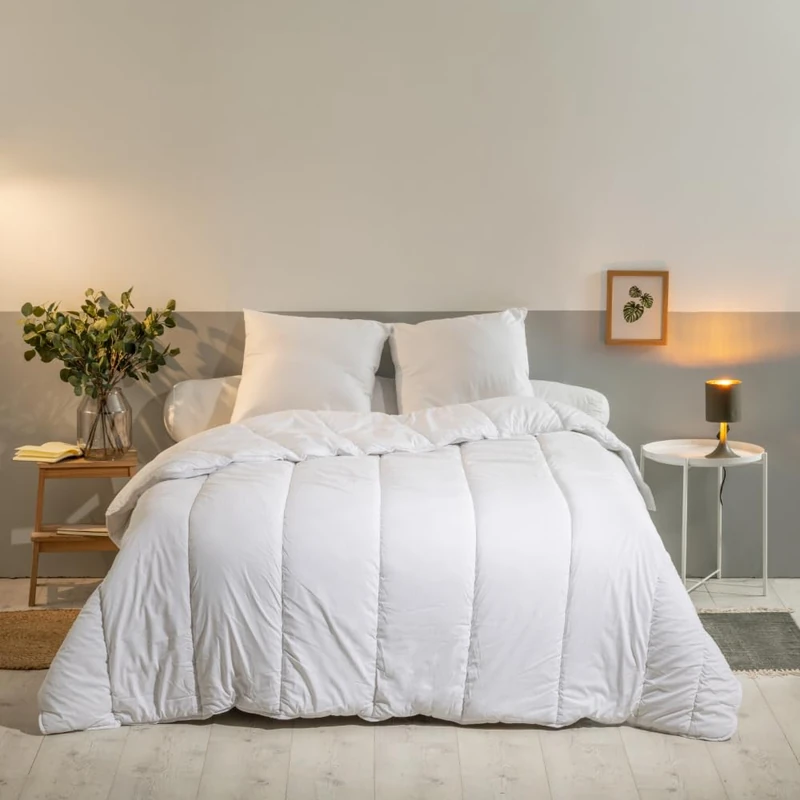 Blue Câlin Duvet Polyester 240 x 260 cm White