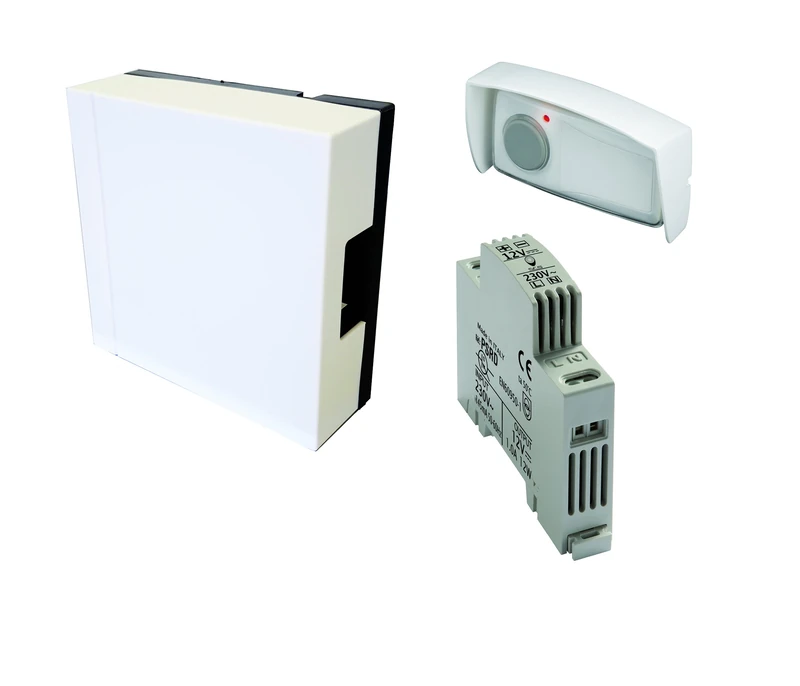 Wired Doorbell - Chime Door Portal Doorbell - Electronic Carillon - Over a Transformer Cable Connection Ring MecaBell - CFI0020 SCS Sentinel White