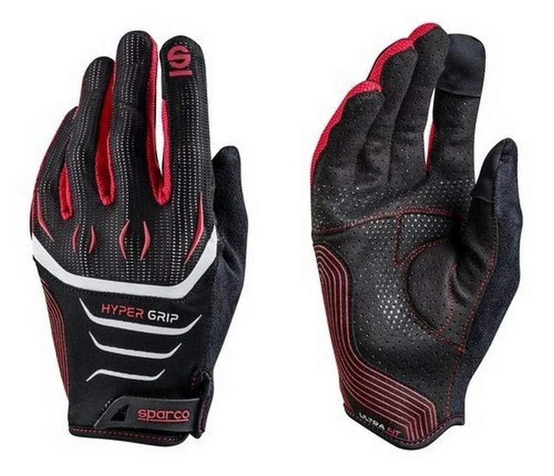 SparcoGaming Hypergrip breathable gaming glove, Black/Red, size 12