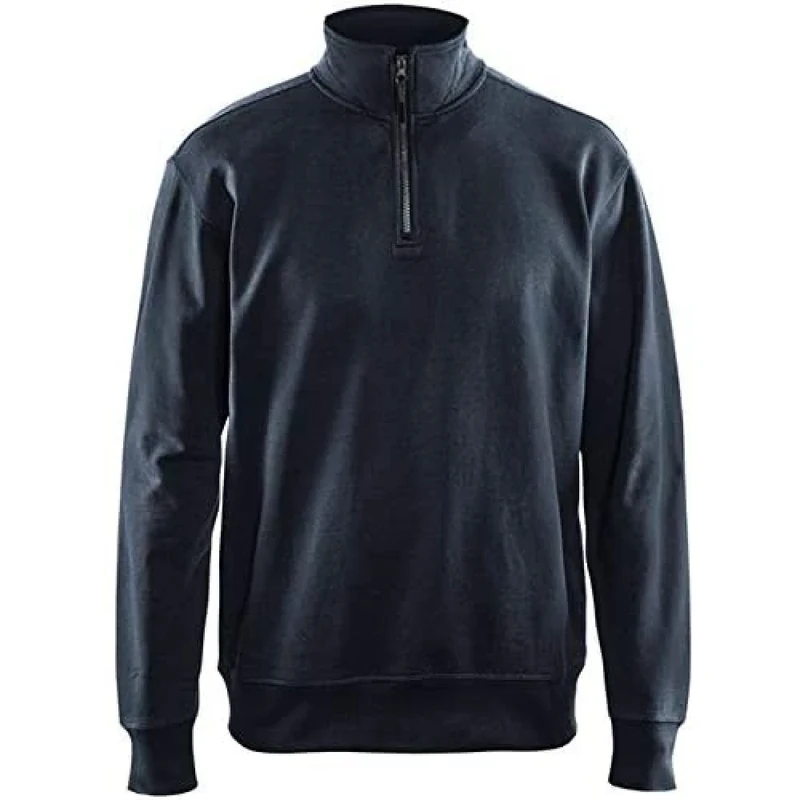 Blakläder 336911588600XL Sweatshirt Size with Half-Zip in Dark Navy Blue, Xl