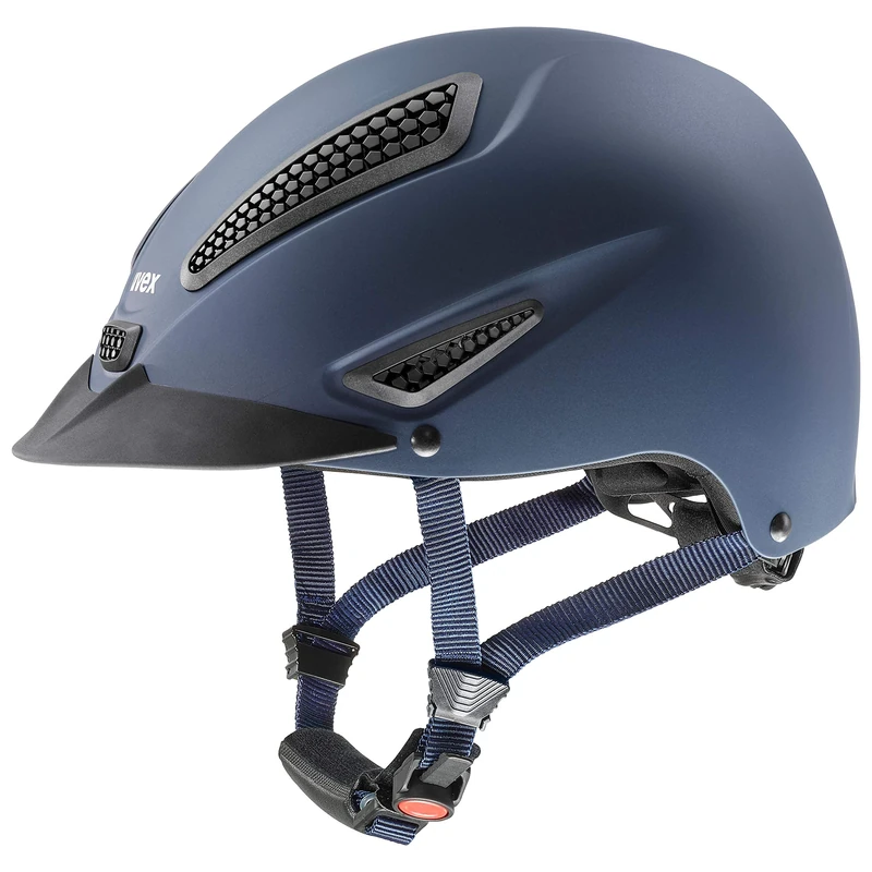 uvex Perfexxion II - Sturdy Riding Helmet for Men and Women - Individual Fit - Optimized Ventilation - Blue Matt - 59-61 cm