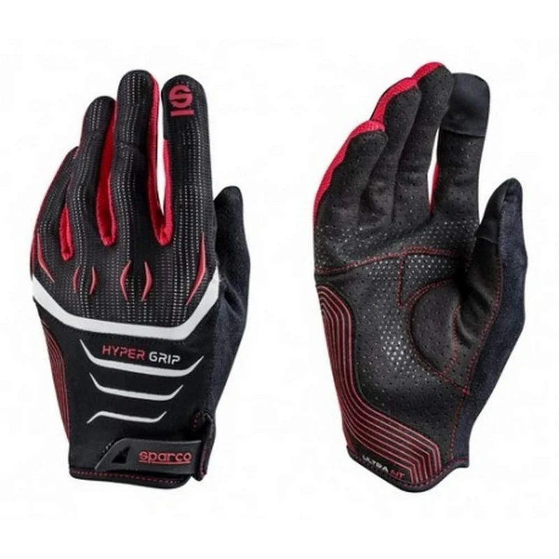 Sparco 002094 nrrs08 HyperGrip Gloves, Black/Red