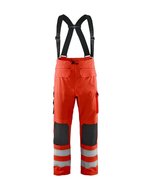 Blakläder 130220035500X-Large High-Vis Rain Trousers "level 2", Red, X-Large